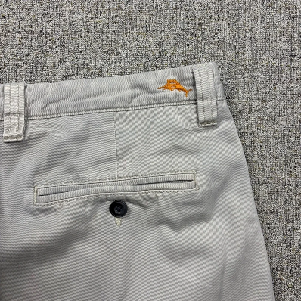 Tommy Bahama Pants Mens 34 Boracay Straight Gray Pima Cotton Chino 34x31